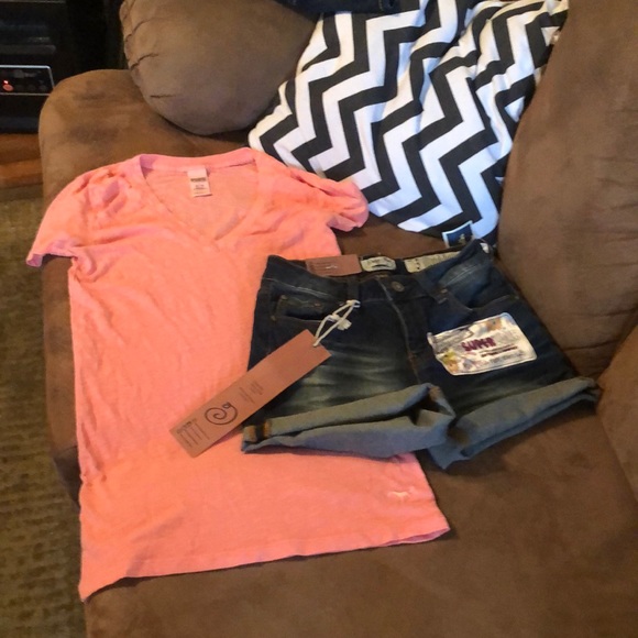 mixed Pants - Set 2 vs pink 👚 and pair shorts